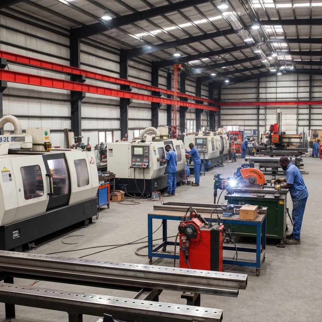 Industrial fabrication workshop